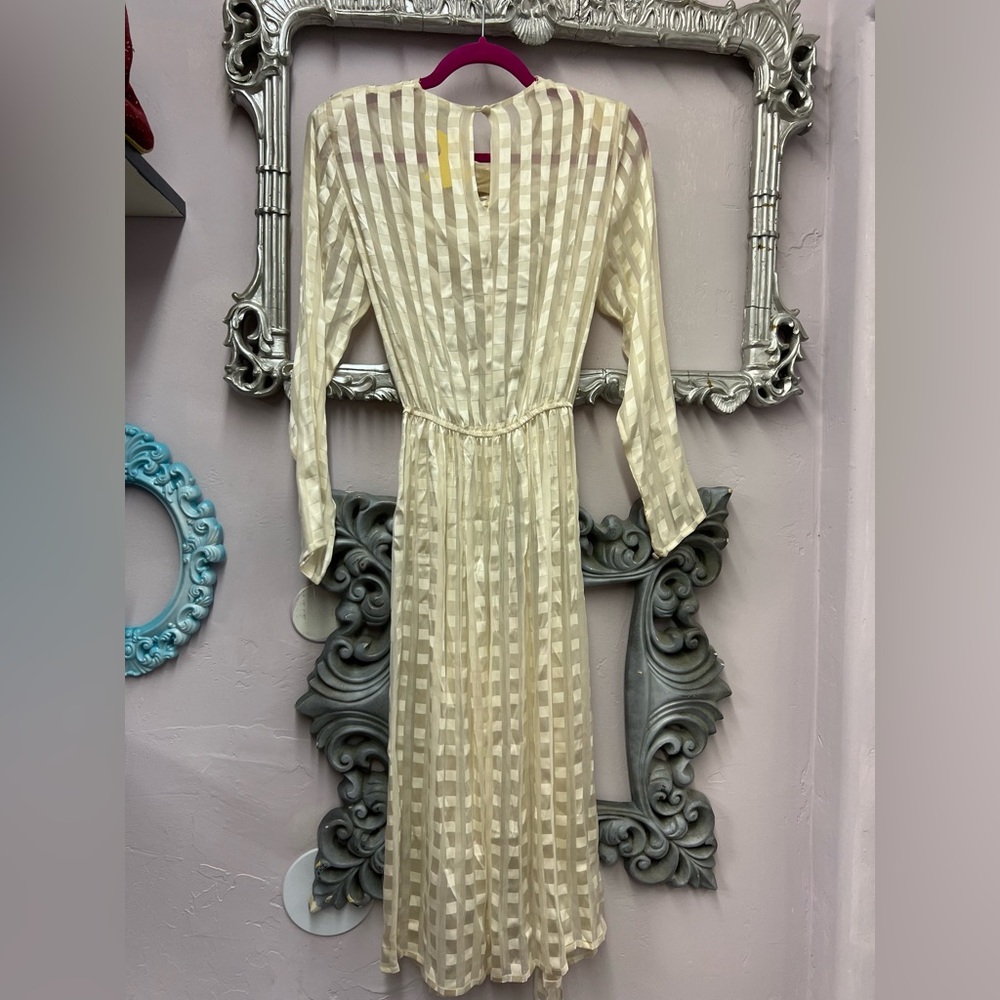 The Silk Farm Cream Striped Dress - Picture 6 of 7